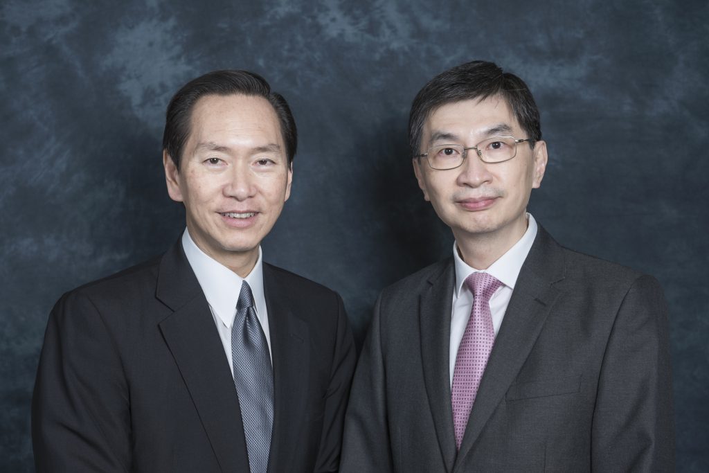 The Honourable Bernard Charnwut CHAN, GBM, GBS, JP, Chairperson, HKCSS & Mr. CHUA Hoi Wai, JP, Chief Executive, HKCSS