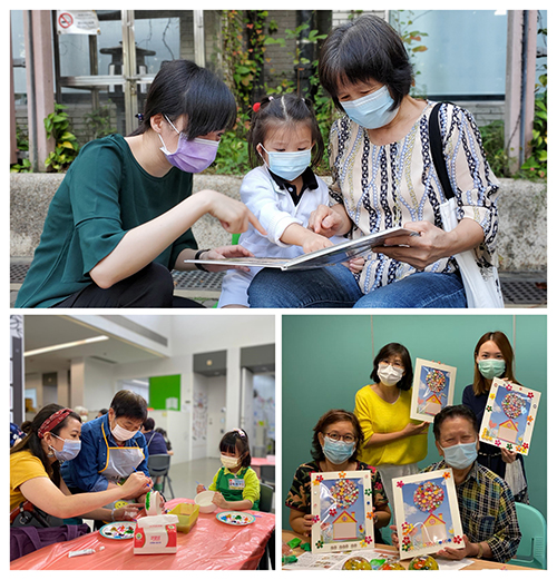 (圖: 香港青年協會鄭堅固幼稚園安排學生與長者參與活動。)