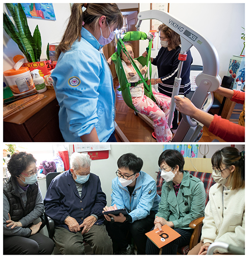 (圖片說明:喘息服務和樂齡科技有助支援照顧者)