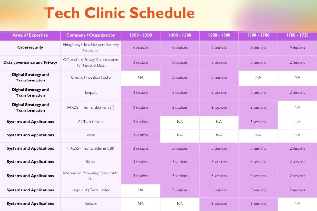 Tech-Clinic Schedule_Eng
